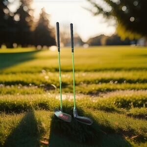 PGA Tour Tee-Up Kids Golf Clubs Right-Handed 28in Green Iron & Putter 2 Club Set